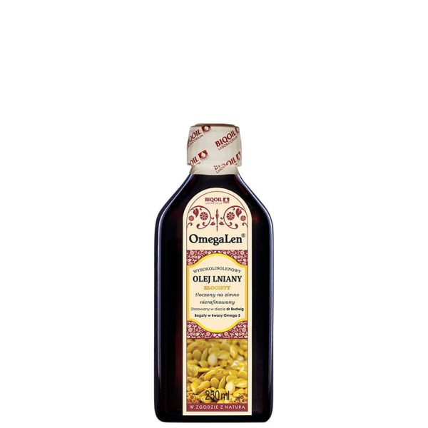 Olej lniany złocisty (złoty) OmegaLen  250 ml
